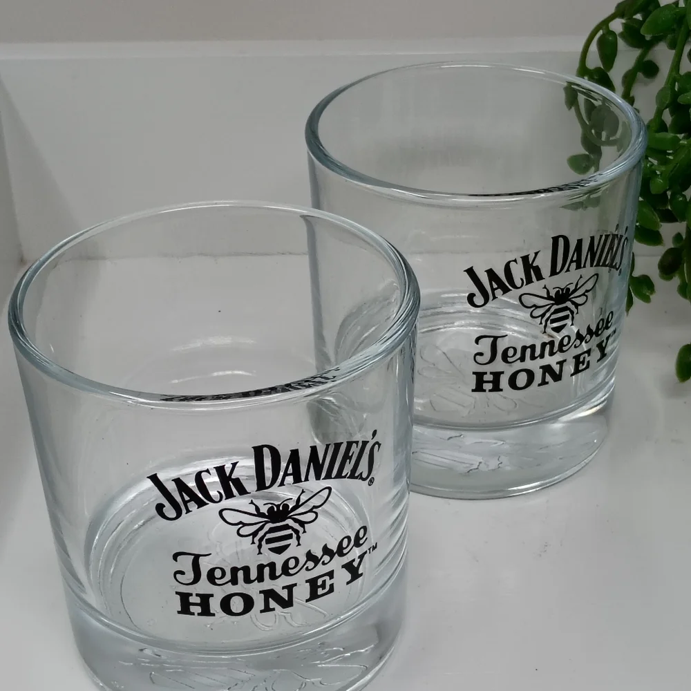 Jack Daniels 2pc Set Burbon Glasses - Picture 3 of 5